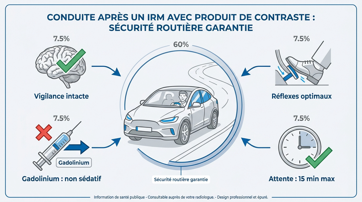 Patient quittant un centre d'imagerie après une IRM pour reprendre sa voiture