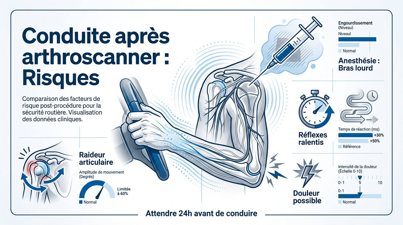 Risques de la conduite automobile suite à un arthroscanner de l'épaule