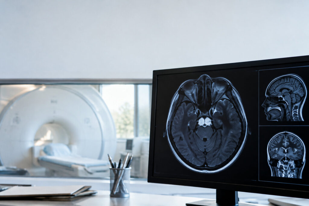 Que montre l’IRM dans une myélinolyse centropontine ?